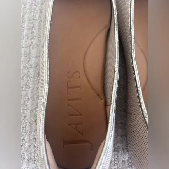 Eric Javits Gold Metallic Ballet Flat Women’s Size 9 NEW Breathable Mesh - Picture 8 of 13